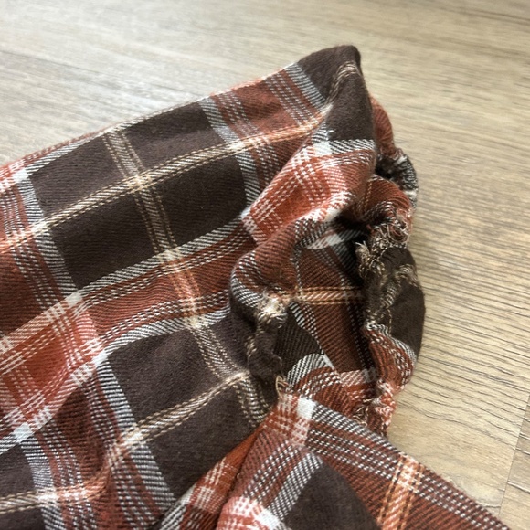 ROMWE Red/Brown Plaid Frilly Dress - Picture 6 of 6